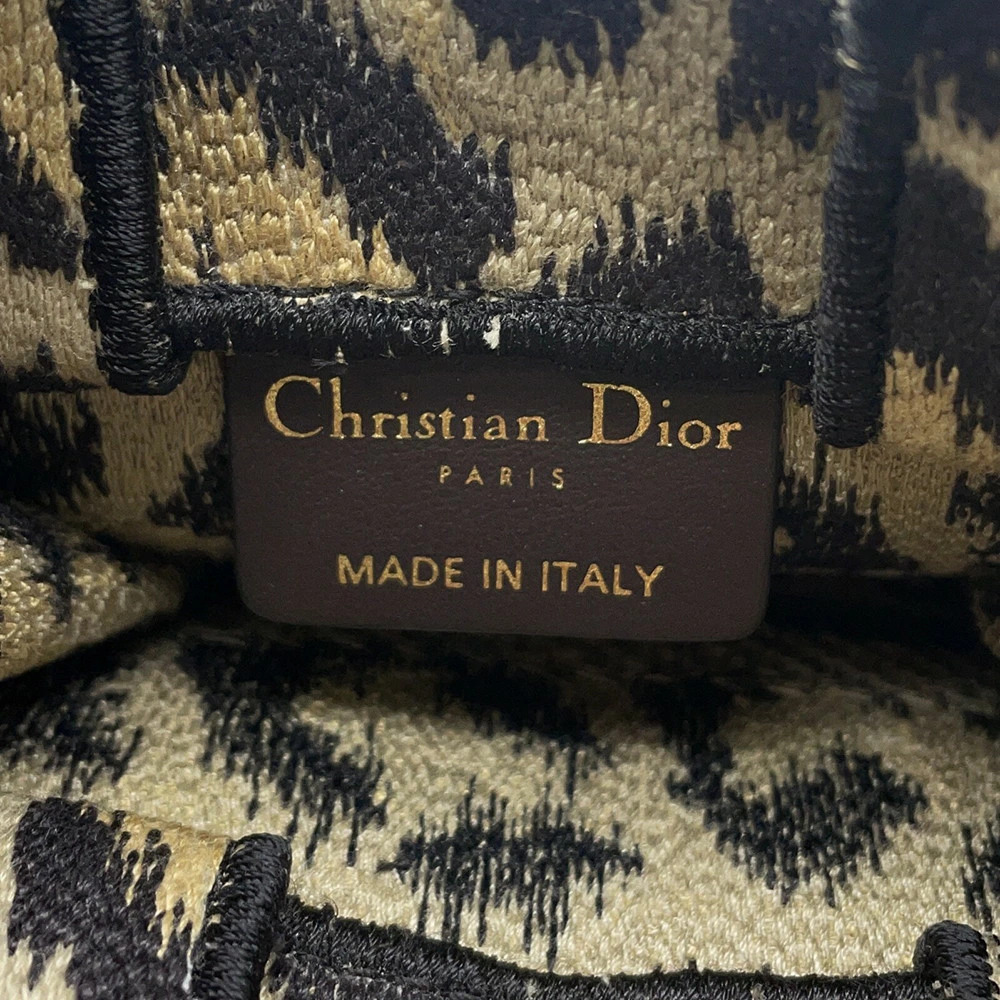 Christian Dior Handbag Book Tote Leopard Shoulder Bag - Picture 12 of 12